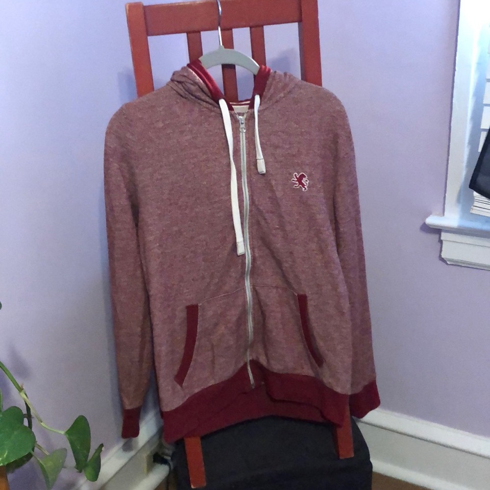 Express red zip-up hoodie